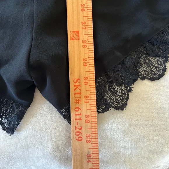 Cotton Candy Black Lace Romper with bell sleeve. Size Small.  007 - Picture 2 of 11